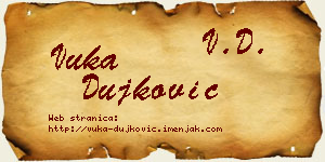 Vuka Dujković vizit kartica